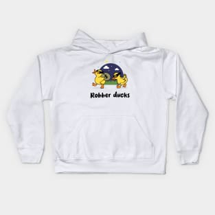 Robber ducks (on light colors) Kids Hoodie